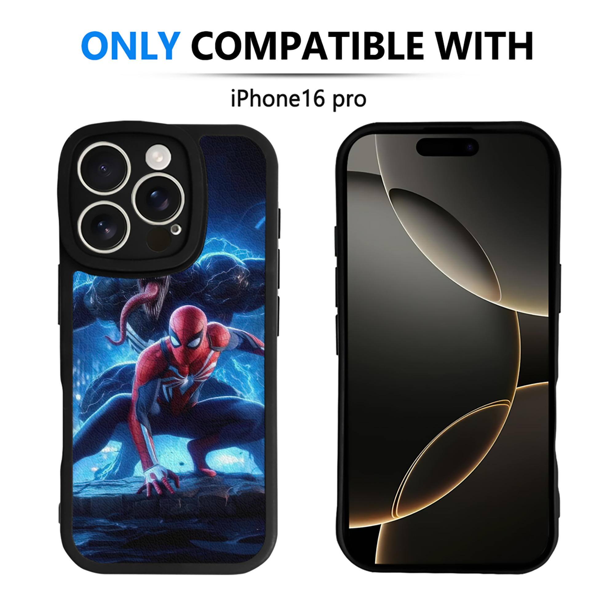 （画像用） Spider Man スパイダーマン 【iPhone 16シリーズ対応】シリコンスマホケース（レザー調） 材質：シリコン